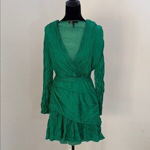 Elegant Maje Green Wrap Dress